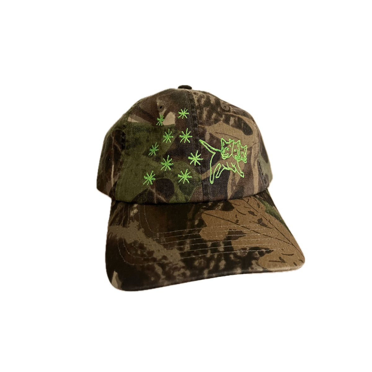 Three headed slim camo hat